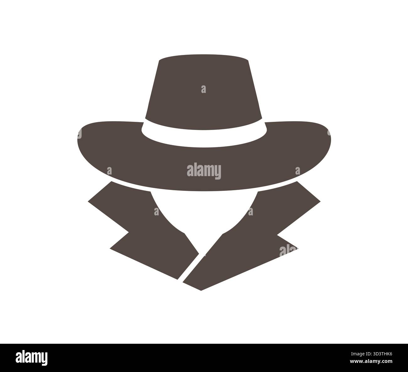 Simple Anonymous Spy or Detective Icon with Fedorable Hat and Trench ...