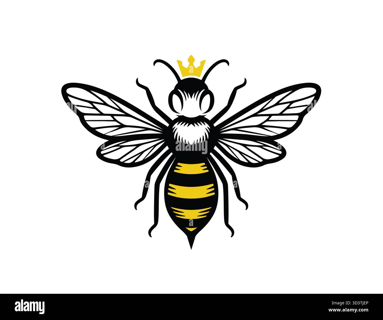 Bee Logo Geometric Insect Design Vector Design Icon Minimal Shape Illustration Stock Vector