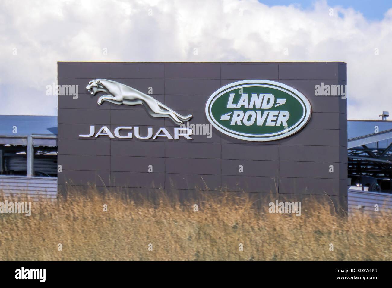 Calgary, Alberta, Canada. Jun 5, 2025. The iconic Jaguar and Land Rover ...
