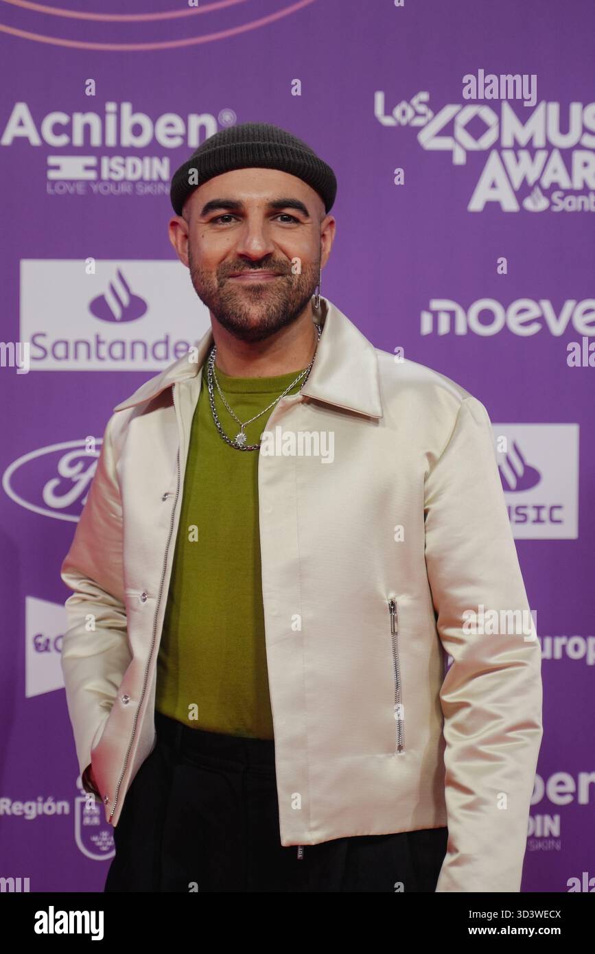 Singer Nil Moliner during the photocall prior to the Los40 Music Awards ...
