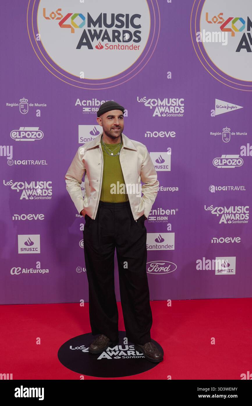 Singer Nil Moliner during the photocall prior to the Los40 Music Awards ...