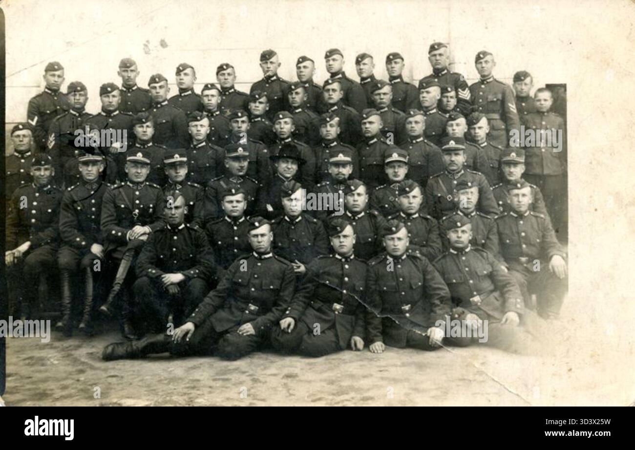 This photograph from the 1930s shows Lithuanian soldiers in Panevys ...