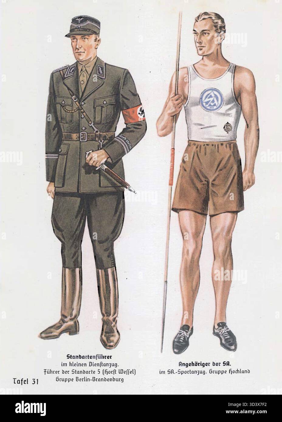 High Ranking Uniform The 1937 NSDAP handbook depicts the uniform of a Standartenführer in a ...
