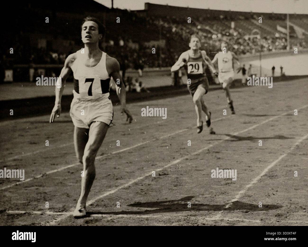 This photo from the 1928 Olympic Games in Amsterdam shows a 200-meter ...