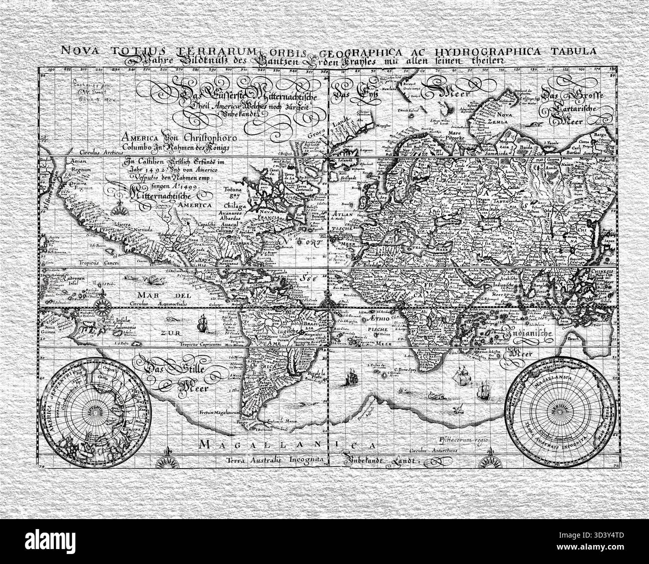 17th century world map hi-res stock photography and images - Alamy