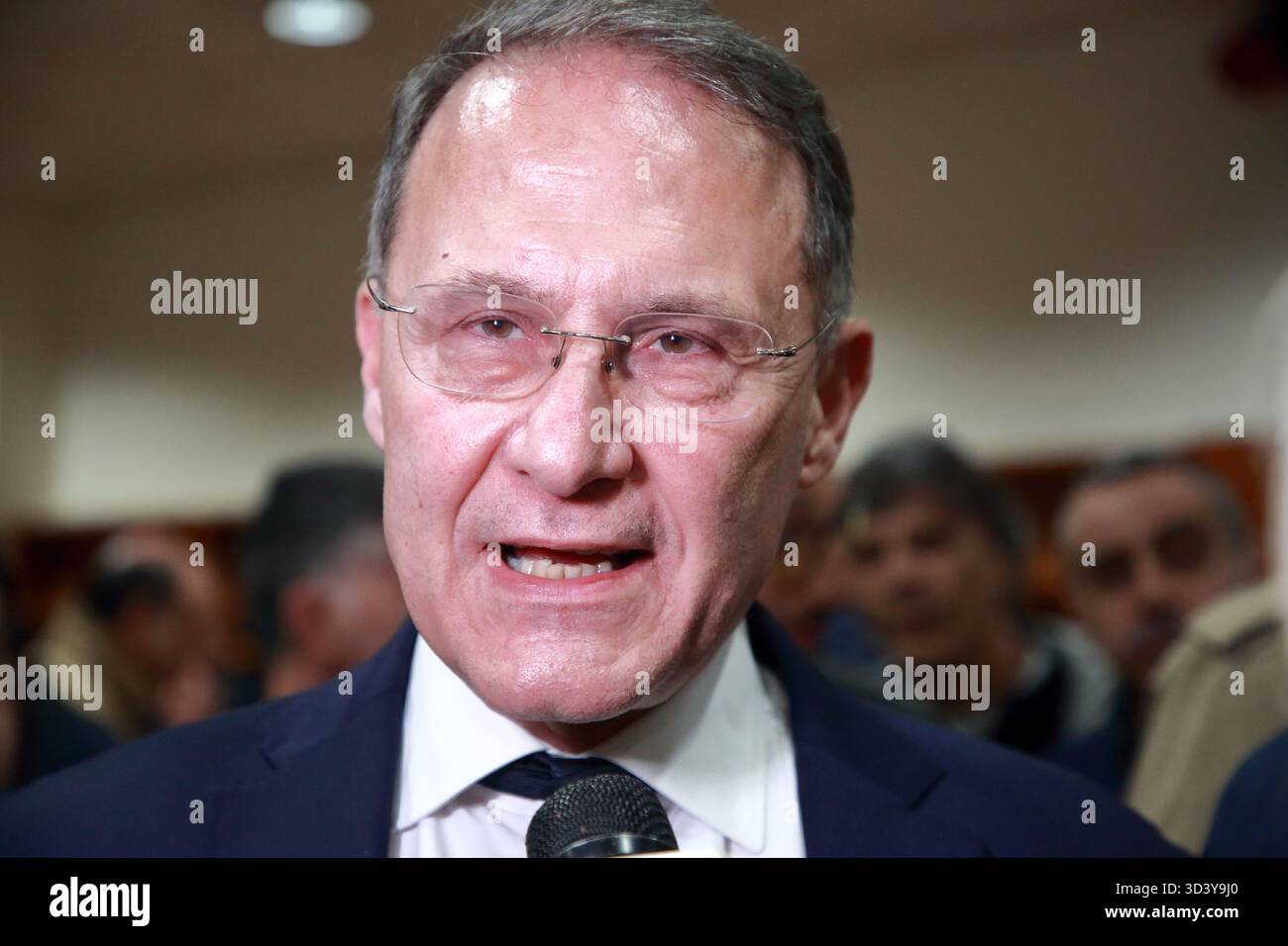 Regional elections of November 23,2025, for the President of the Campania Region. Center-right candidate Edmondo Cirielli is running.in photo Cirielli - Stock Image