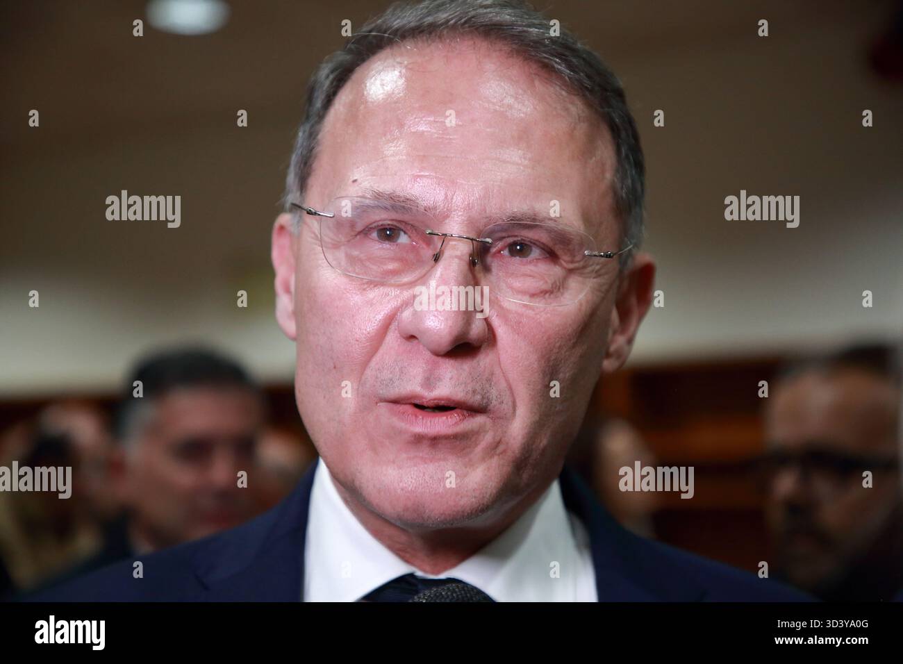 Regional elections of November 23,2025, for the President of the Campania Region. Center-right candidate Edmondo Cirielli is running.in photo Cirielli - Stock Image