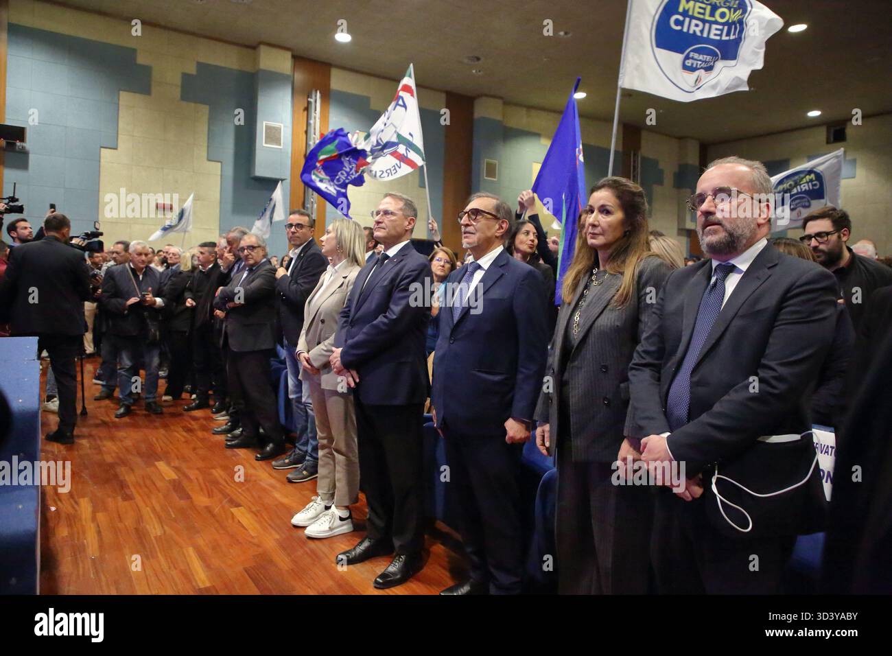 Regional elections of November 23 and 24, 2025, for the President of the Campania Region. Center-right candidate Edmondo Cirielli is running. - Stock Image