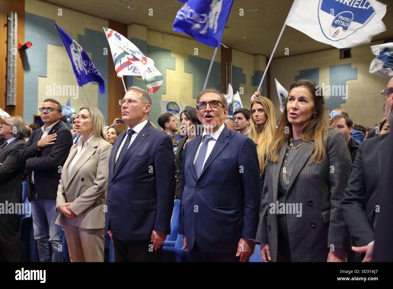 Regional elections of November 23 and 24, 2025, for the President of the Campania Region. Center-right candidate Edmondo Cirielli is running. - Stock Image
