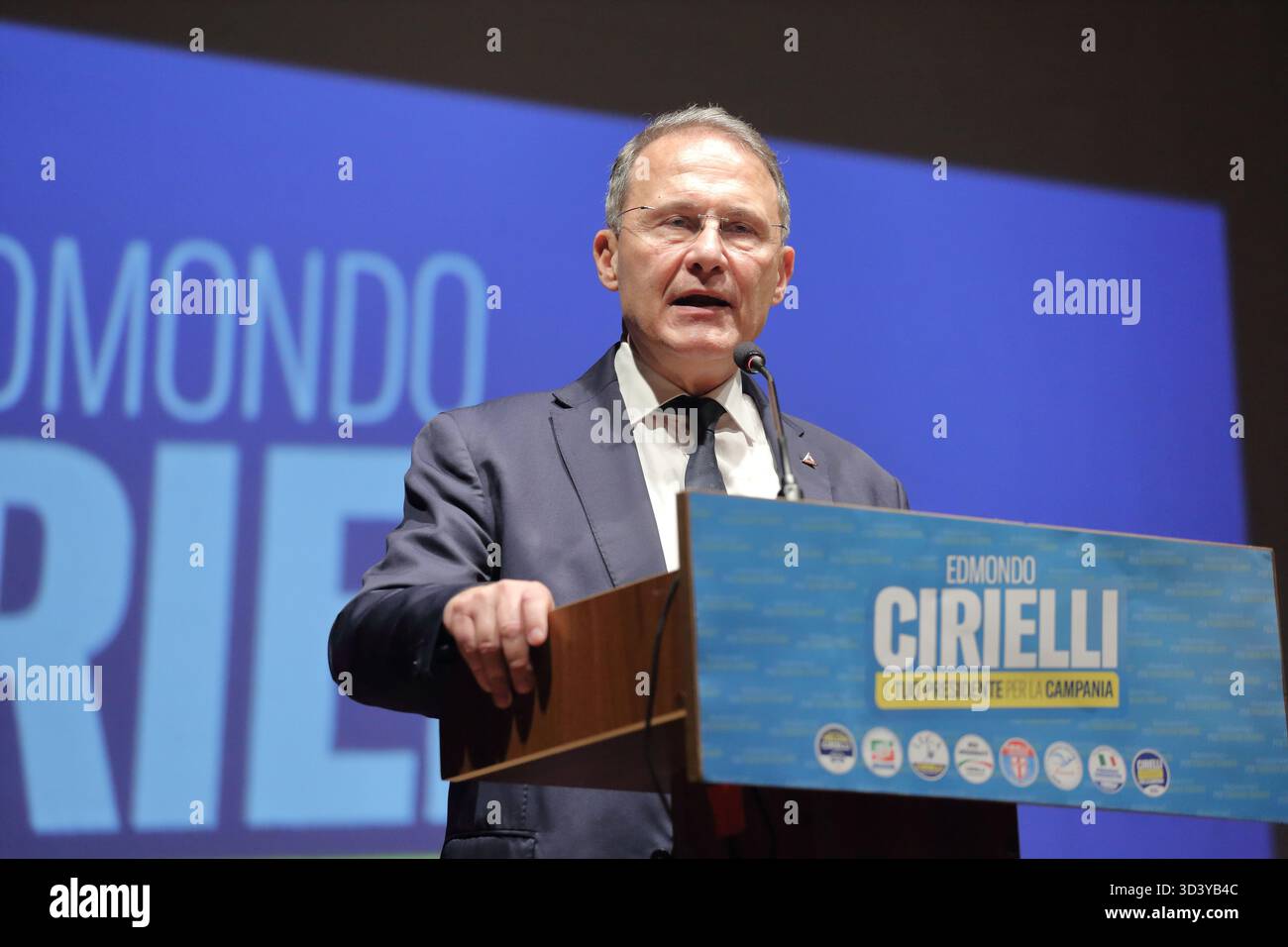 Regional elections of November 23,2025, for the President of the Campania Region. Center-right candidate Edmondo Cirielli is running.in photo Cirielli - Stock Image