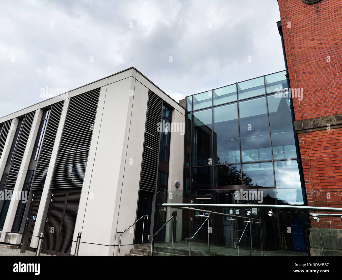Manchester Metal Building Manchester, UK - September 30, 2025: Contemporary Manchester building ...