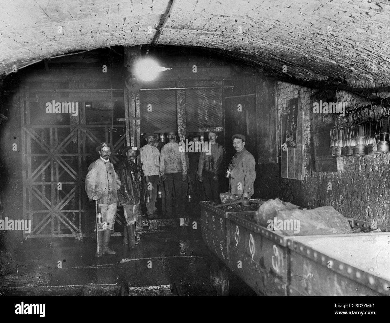 Coal mining in Limburg, Netherlands between 1910 and 1940. The image ...