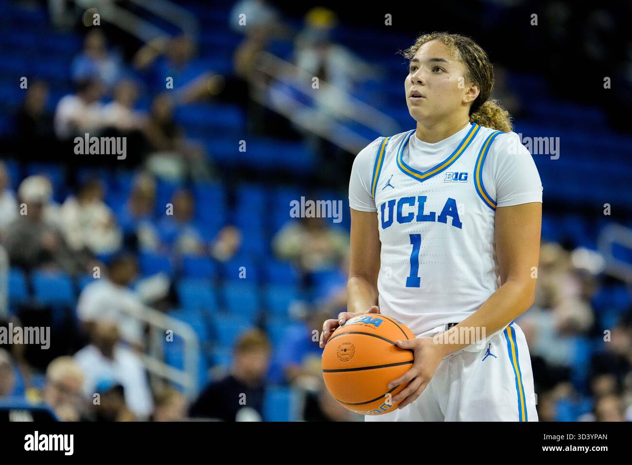 UCLA Bruins guard Kiki Rice (1) during an NCAA basketball game against ...