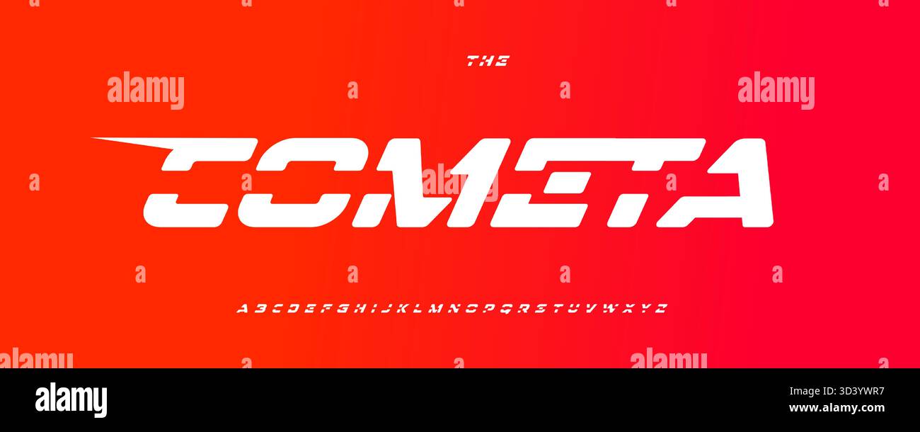 Bold Italic Font, Sport Automotive Alphabet, Geometric Dynamic Letters ...