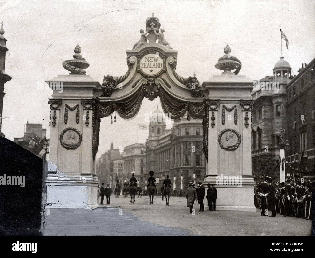 In 1911, a triumphal arch marked 'New Zealand' was erected for the ...
