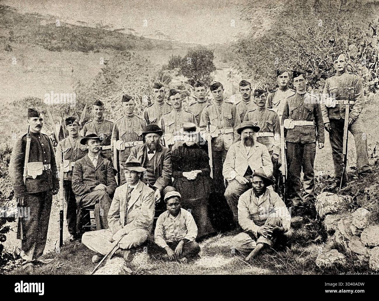 A 1902 photograph taken on the island of Saint Helena, showing General ...