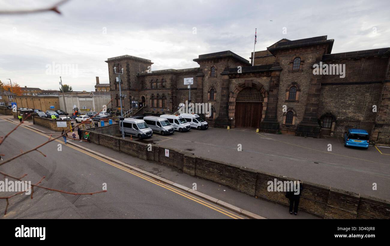 HM Prison Wandsworth, a category B men's prison in South West London, General View GV Stock Photo