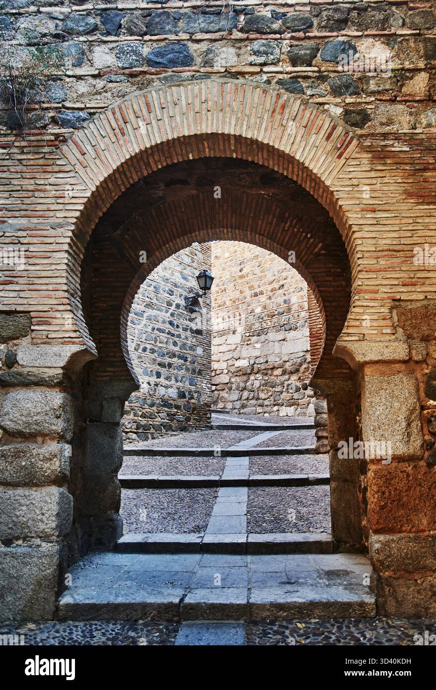 Ancient gate in the old city wall of Toledo, Spain, Europe Stock Photo ...