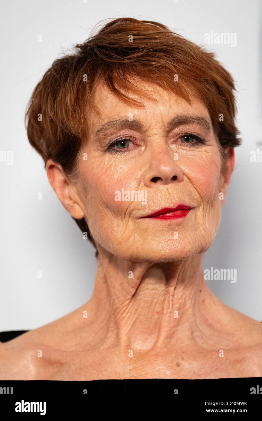 Celia Imrie poses for photographers upon arrival at the Harper's Bazaar