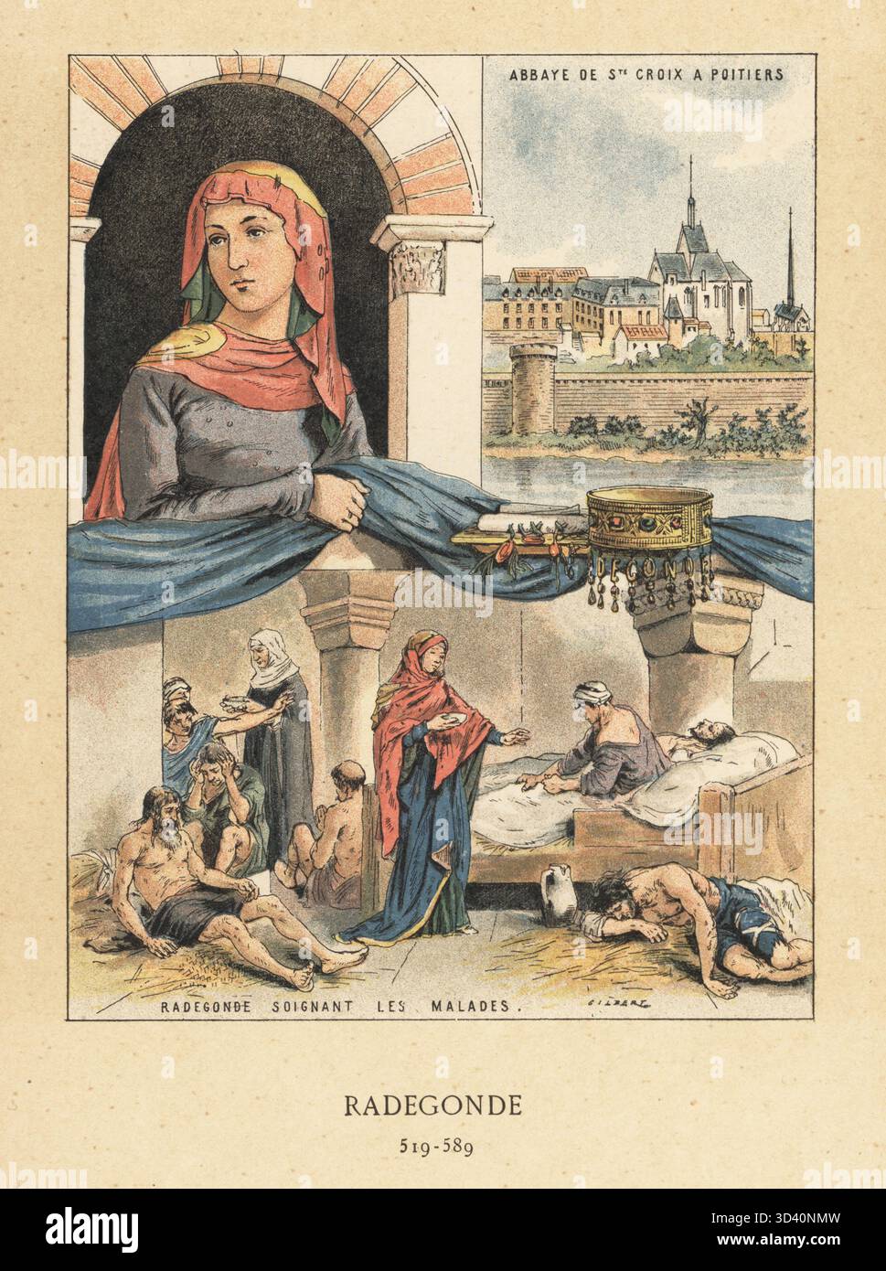 Radegund, or Radegonde, Thuringian princess and Frankish queen, 519-589 ...