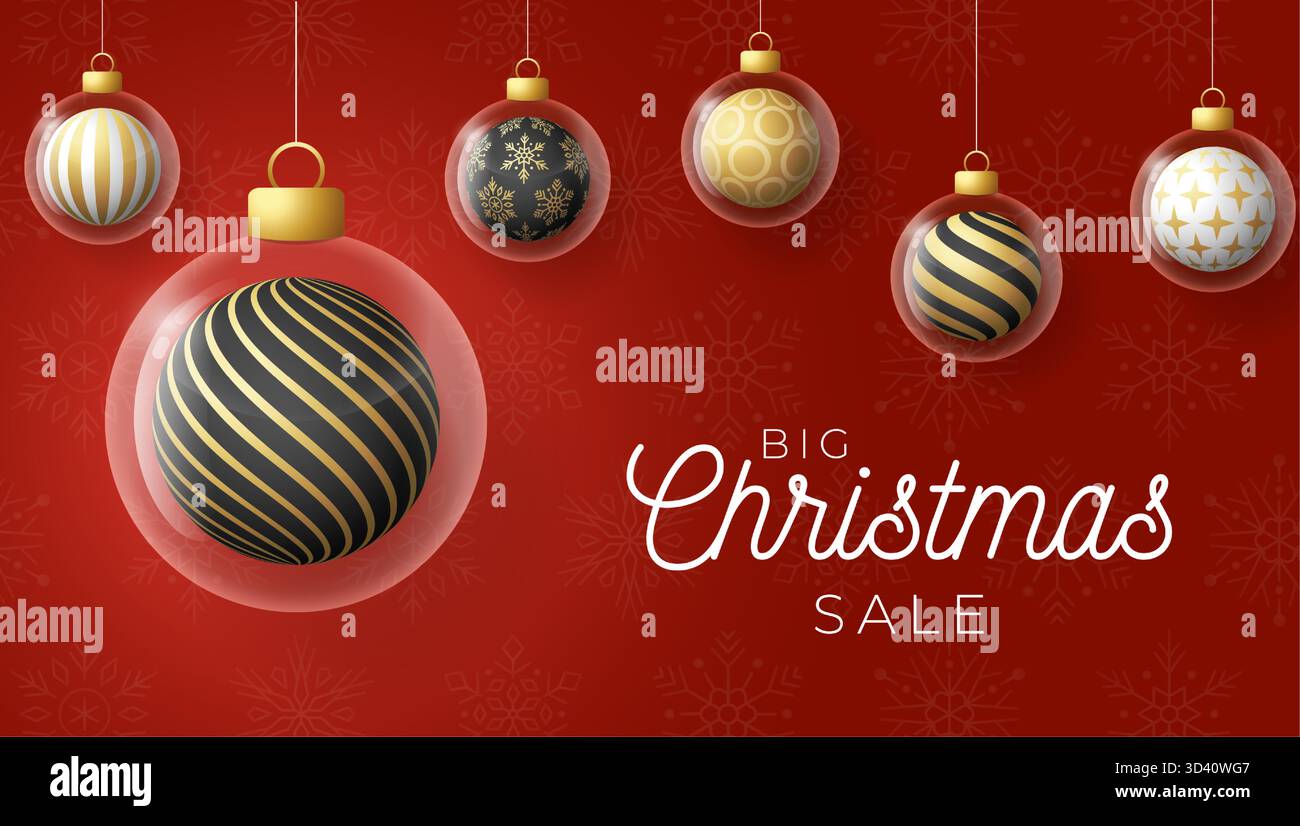 Red Gold Christmas card bg. Vintage luxury frame with border Stock