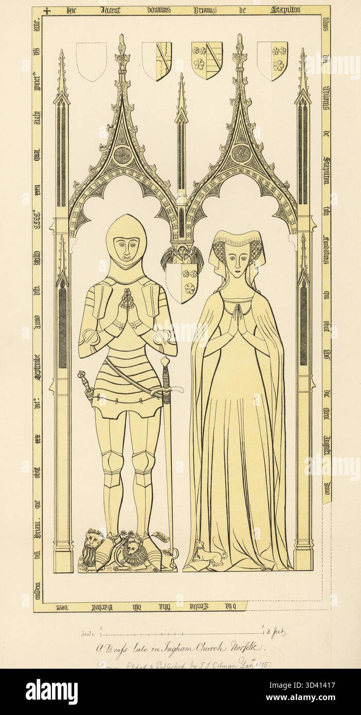 Sir Bryan de Stapleton, 1378-1438, and wife Cecilia died 1436. Knight ...