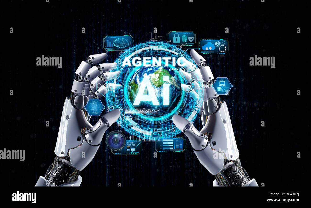 ai robot concept Stock Photo