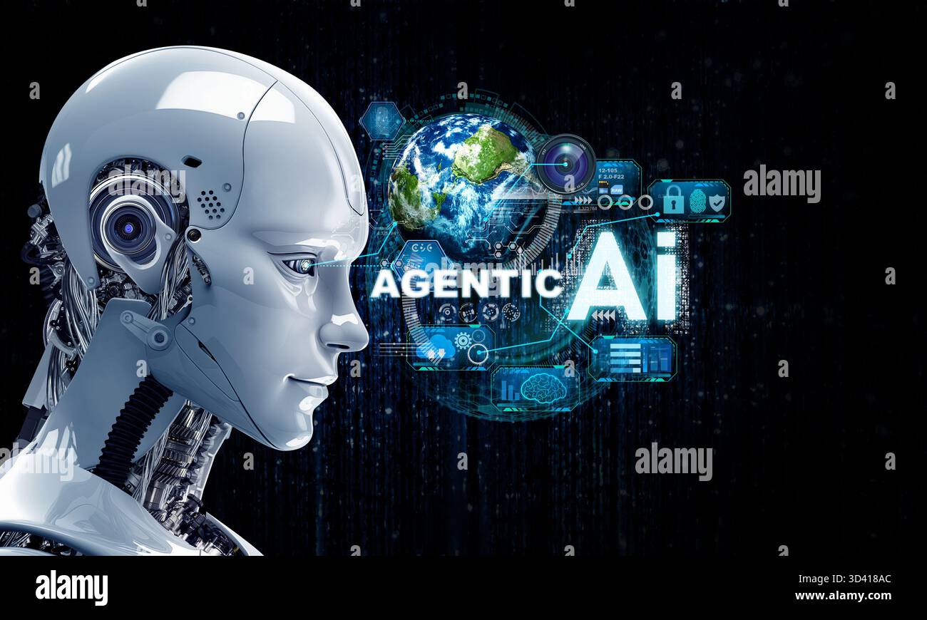 ai robot concept Stock Photo