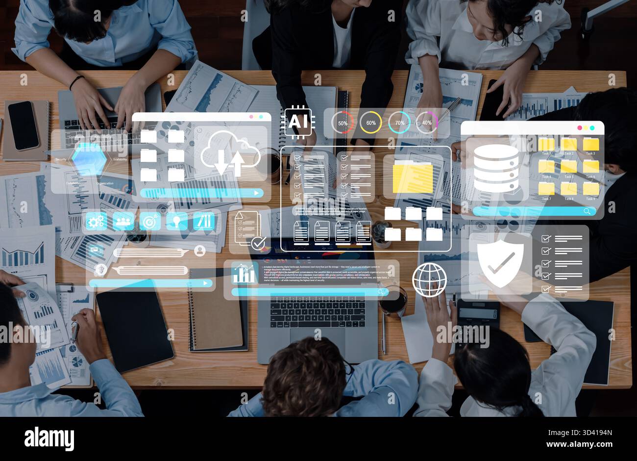 Digital file management system improves collaboration, enhances workflow, and supports secure cloud storage Parse Stock Photo