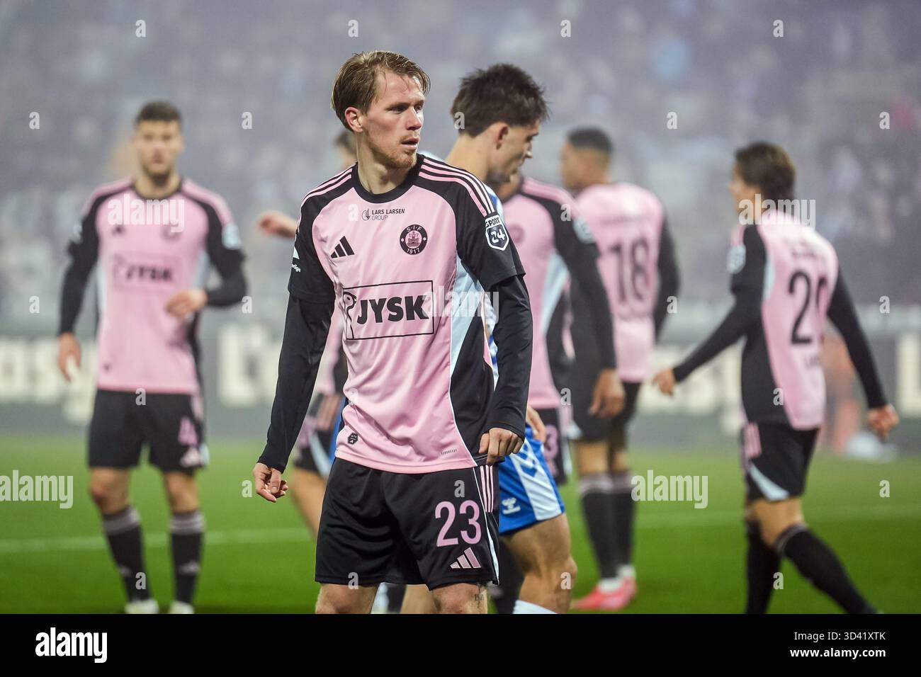 Odense, Denmark. 07th, November 2025. Tonni Adamsen (23) of Silkeborg ...
