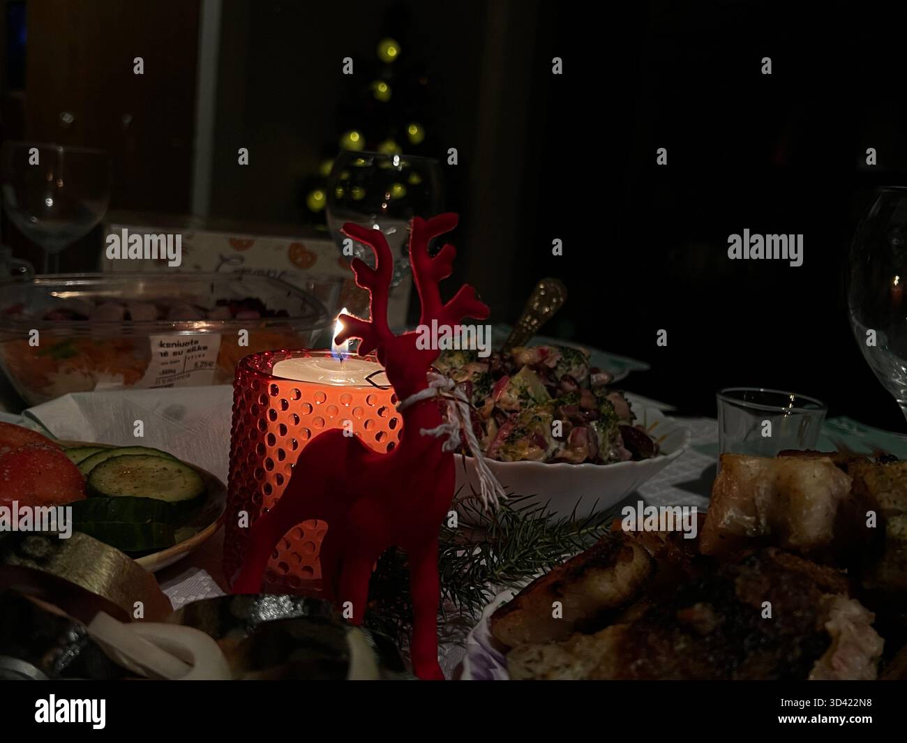 Christmas table Stock Photo