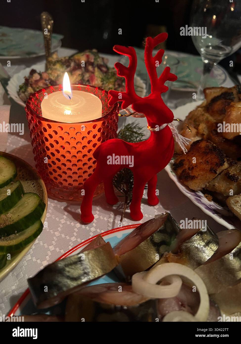 Christmas table Stock Photo