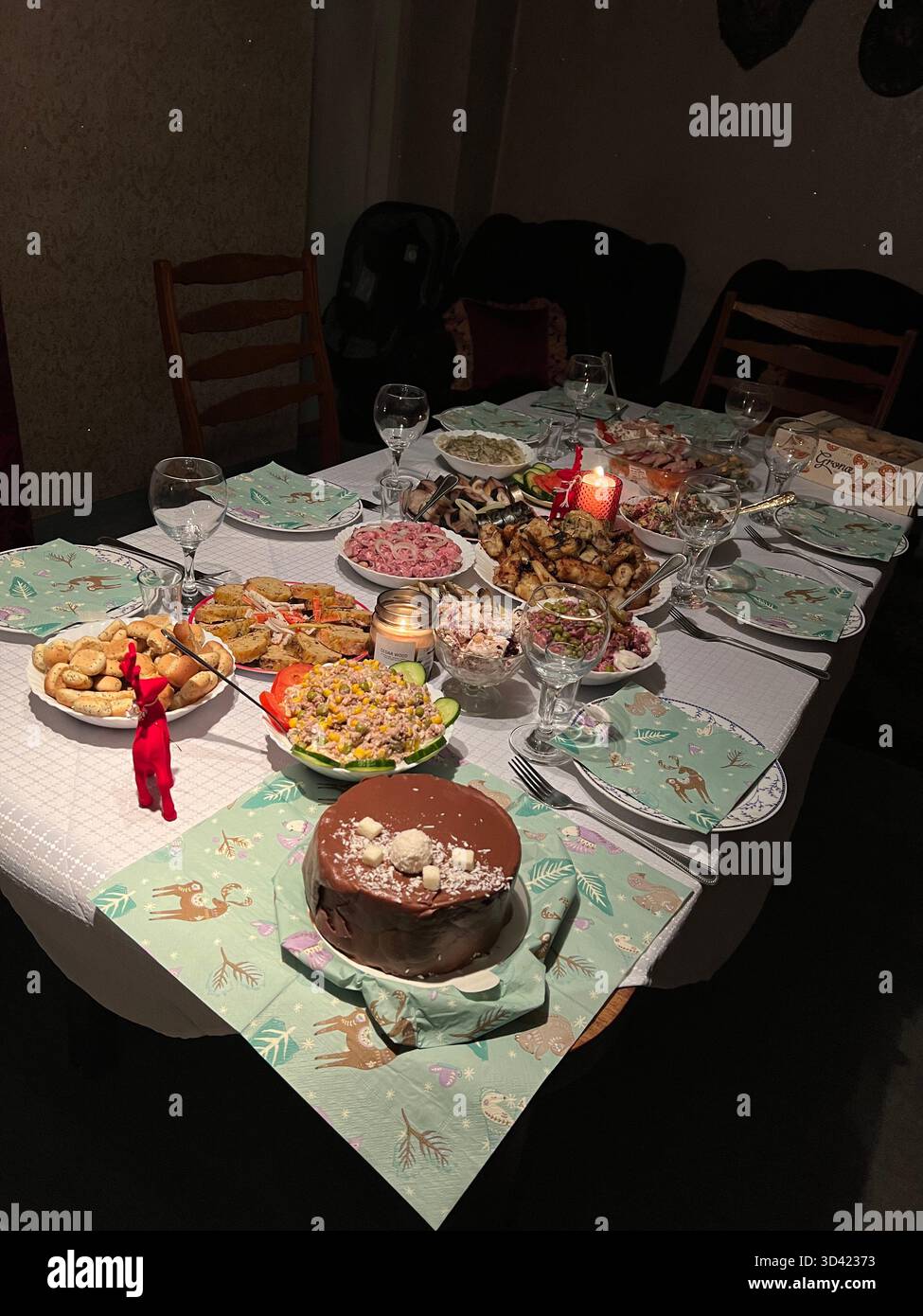 Christmas table Stock Photo