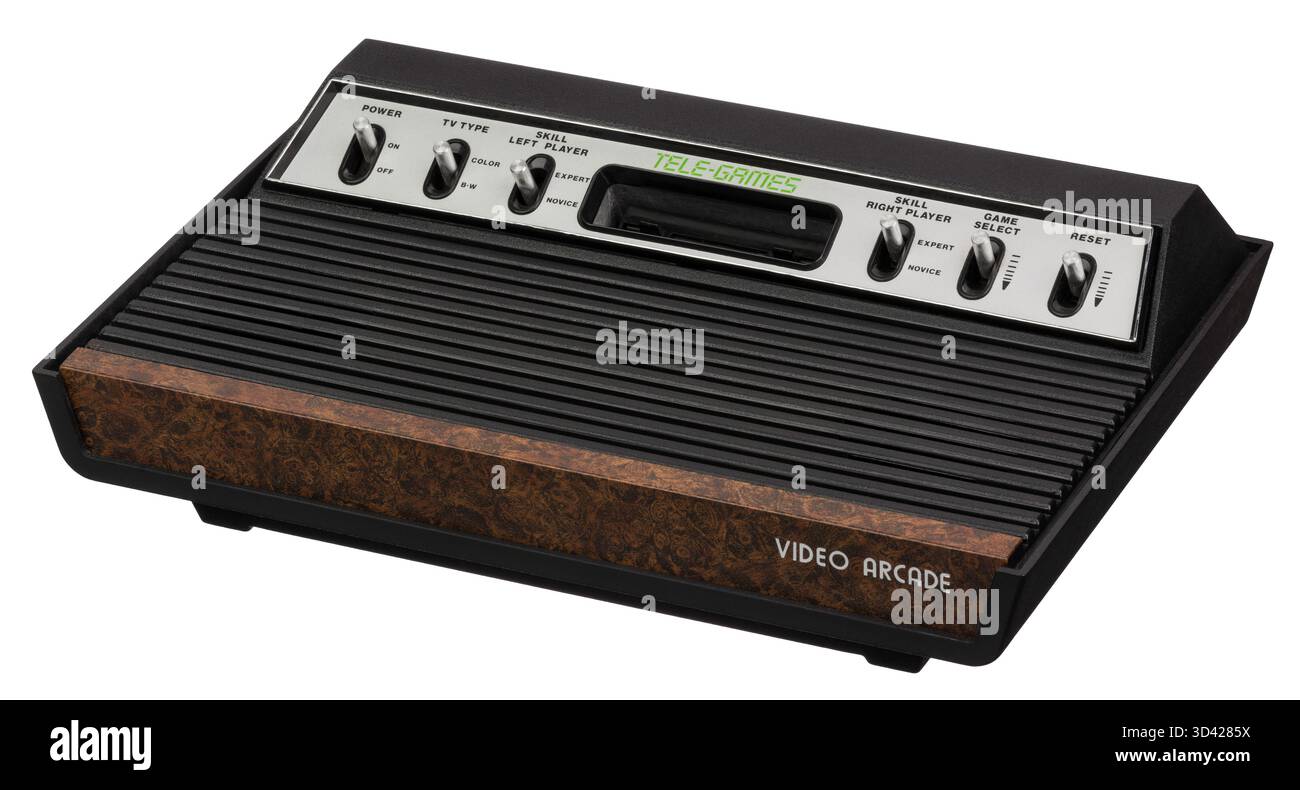1977 Sears Tele-Games Video Arcade a licensed version of the Atari 2600 home video game console. Stock Photo