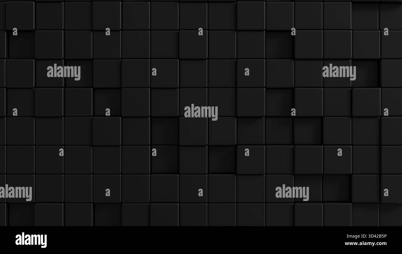 black 3D CUBE BACKGROUND. Abstract background wallpaper and scrren for ...