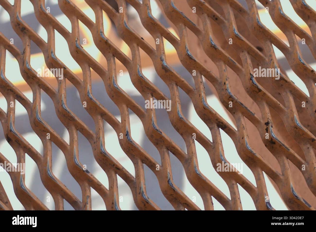 Non-slip surface at industrial sites servicing machinery and equipment. Stock Photo