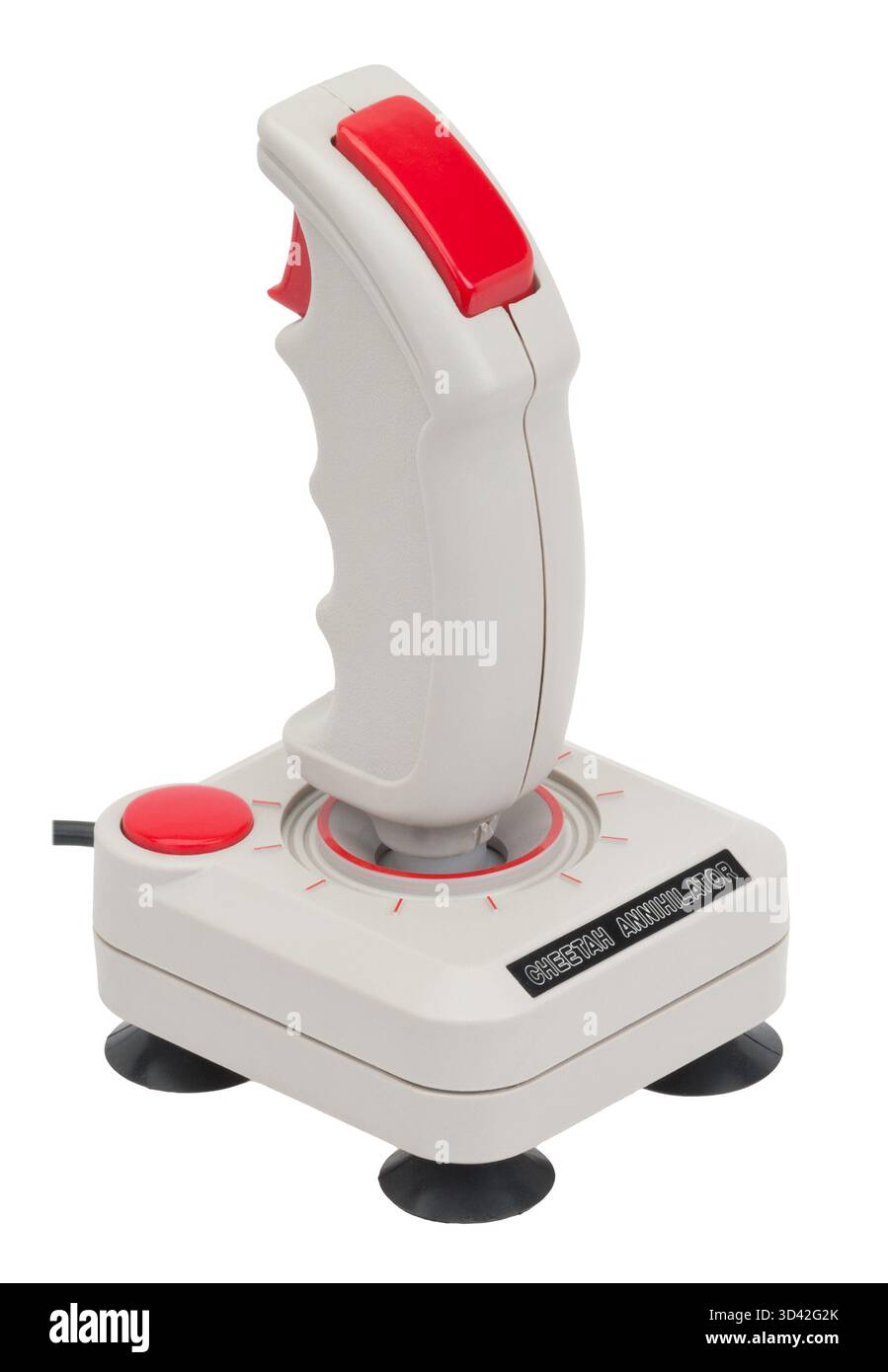 Controller joystick for 1990 Commodore 64 game console Stock Photo