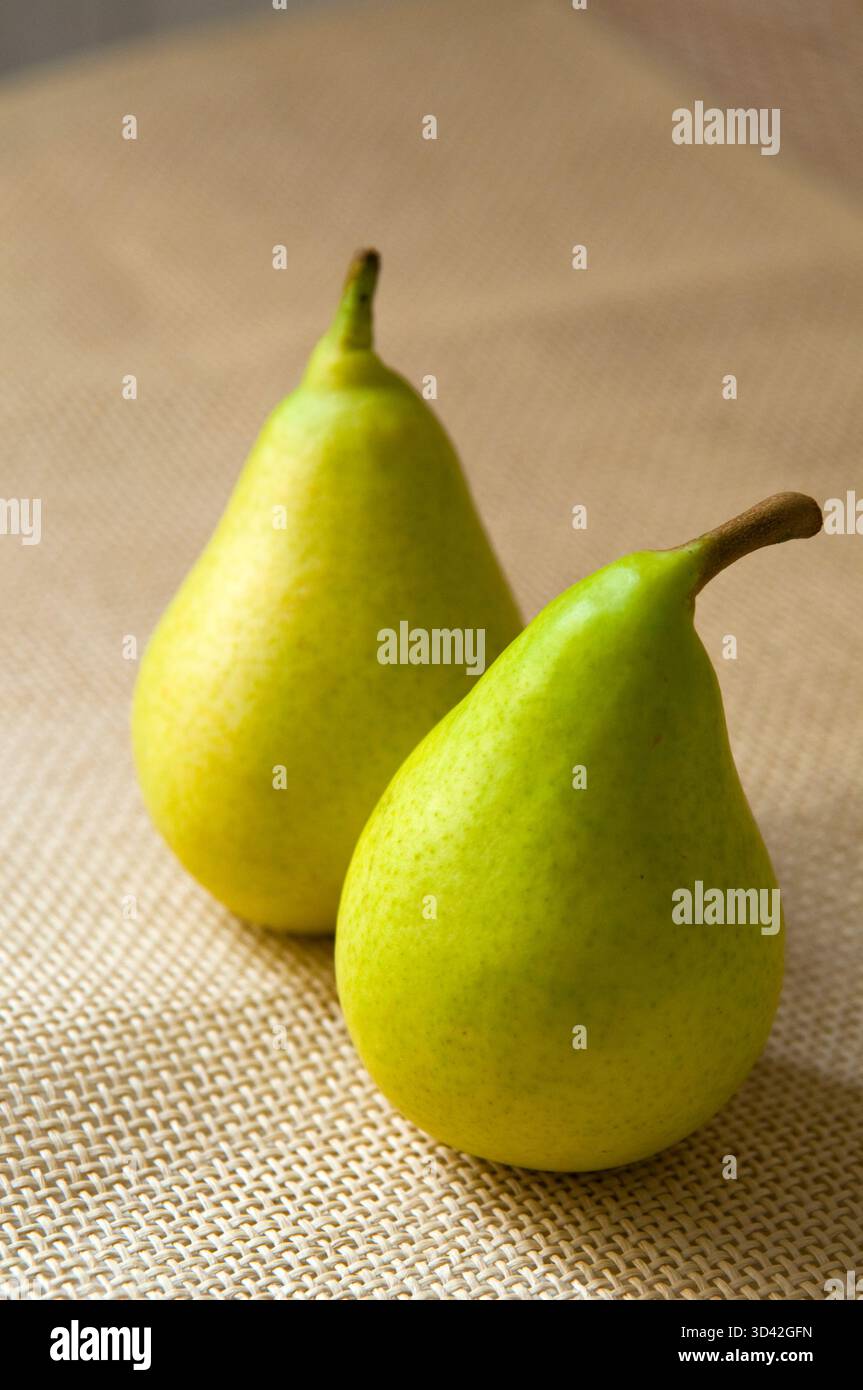 Two pears. Still life. Stock Photo