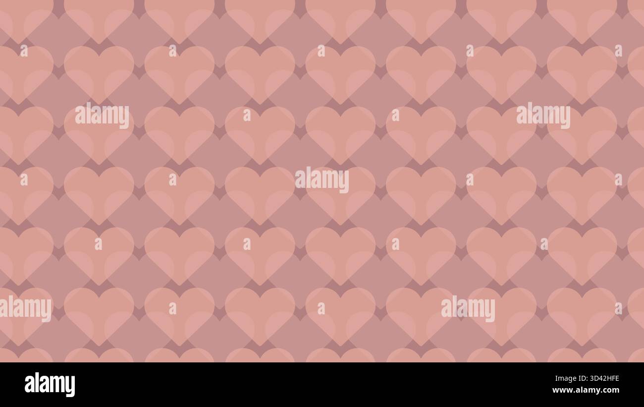 A vector seamless pattern with hearts. A pink Valentine's background. Stock Vector