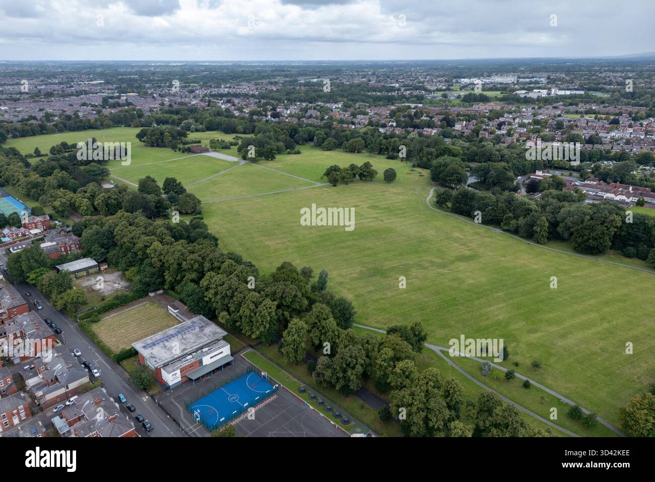 Aerial view of Moor Park, Preston (PR1), Lancashire, UK. Stock Photo