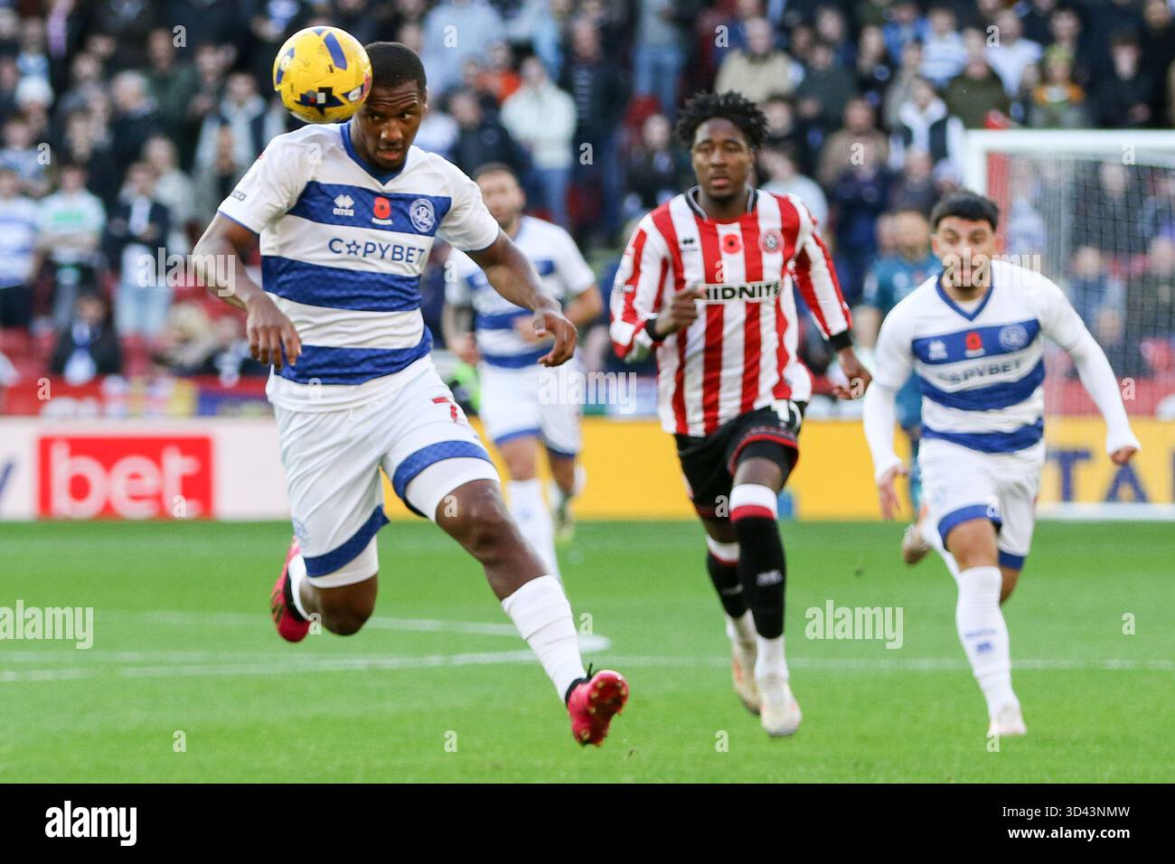 Richard Kone (22 Queens Park Rangers) controls the ball during the EFL ...