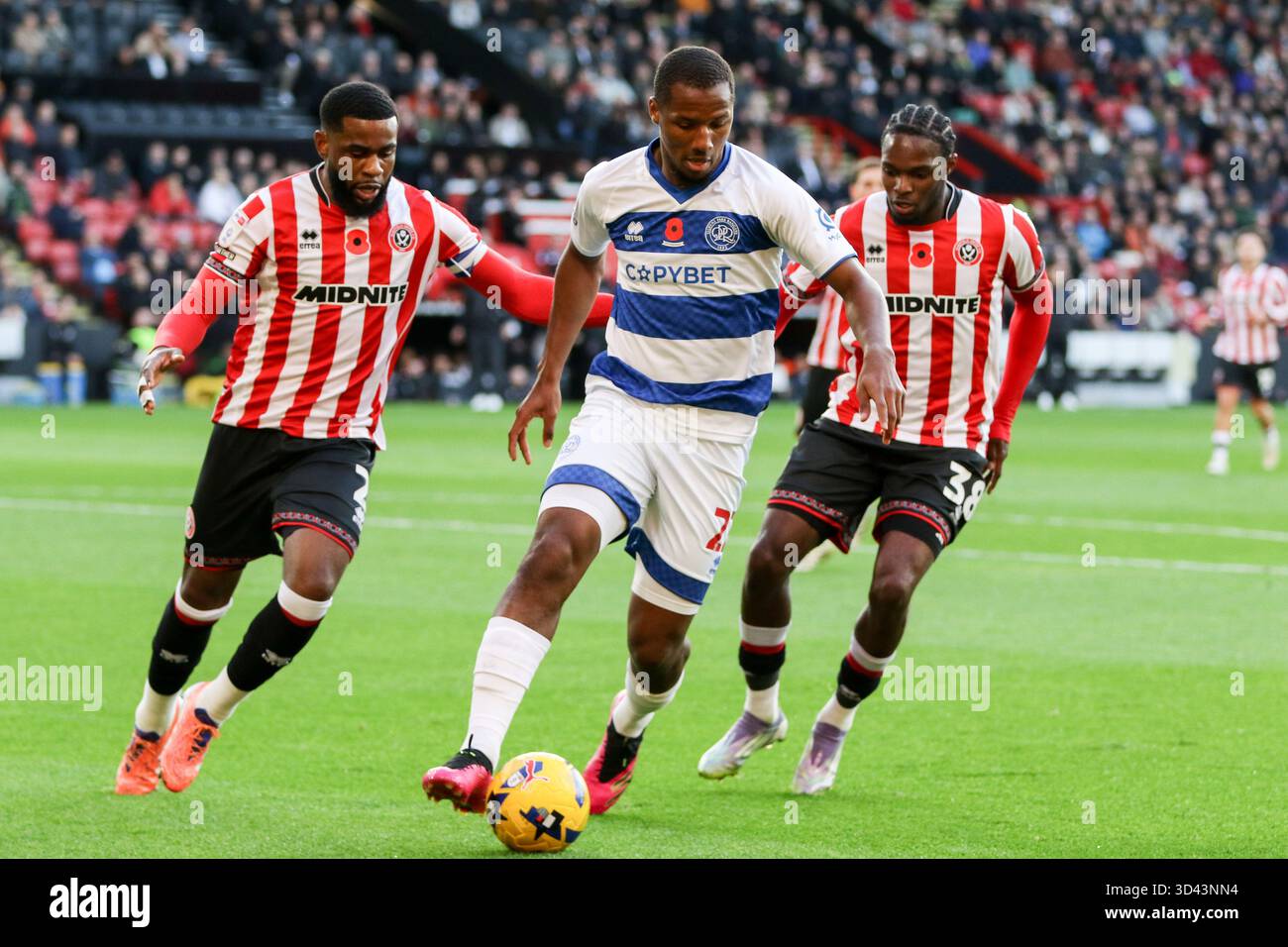 Richard Kone (22 Queens Park Rangers) controls the ball during the EFL ...