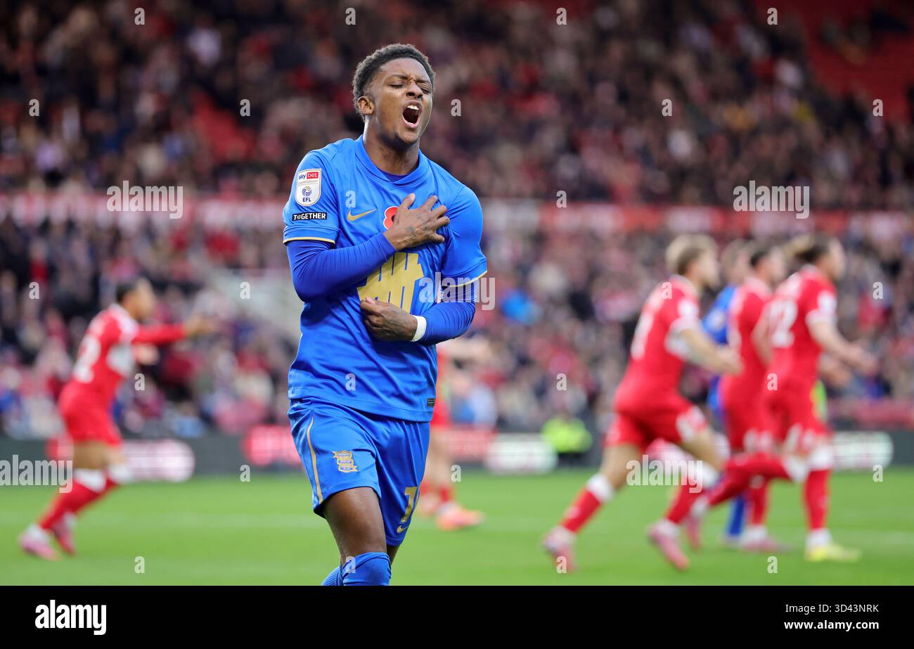 Birmingham City s Demarai Gray Celebrates After Scoring His Sides First 