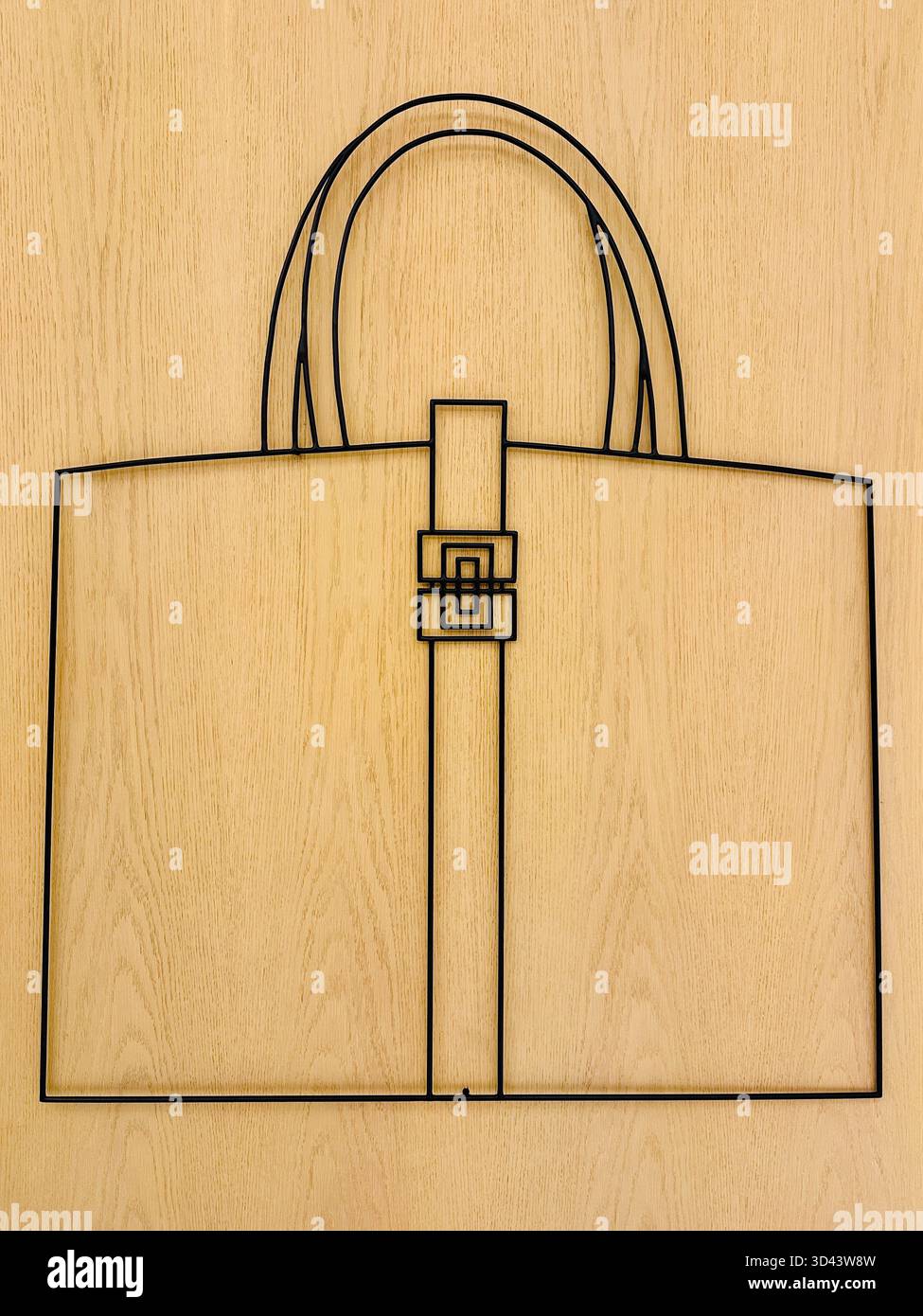 wall sculpture retail shopping fashion dubai mall - Smartphone Captured Stock Image