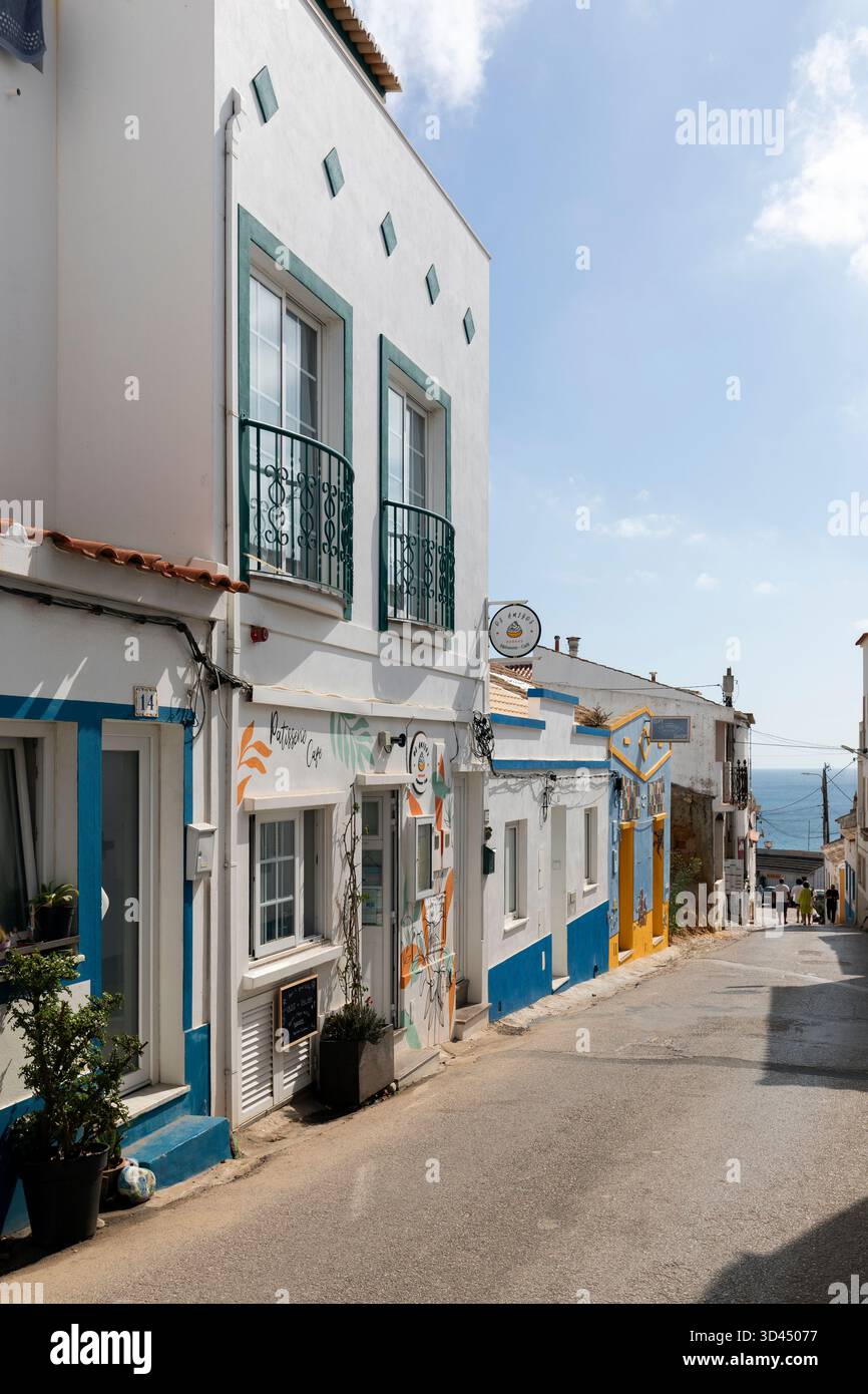 Street view of Burgau, Algarve, Portugal Stock Photo
