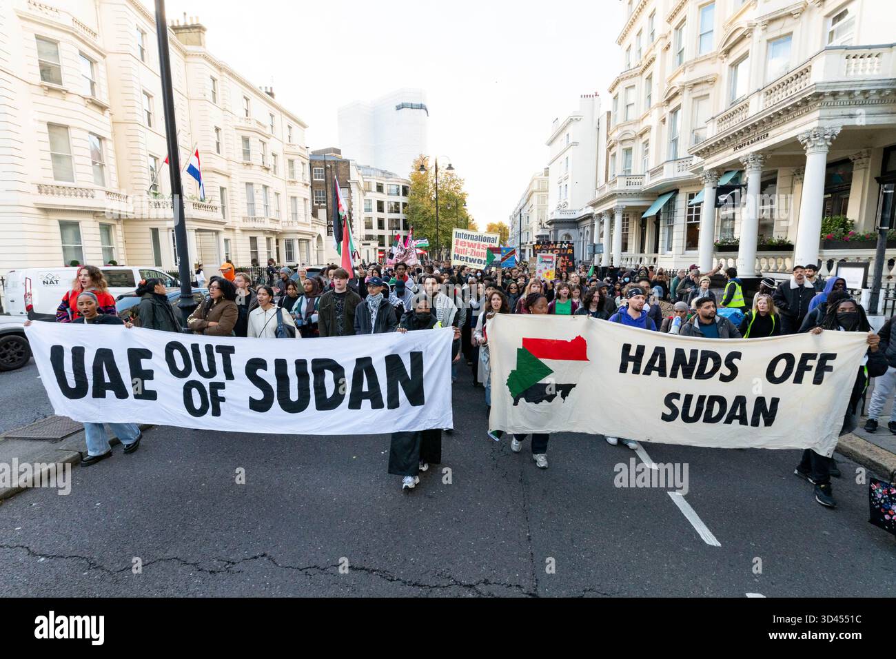 Hands off sudan protest london hi-res stock photography and images - Alamy