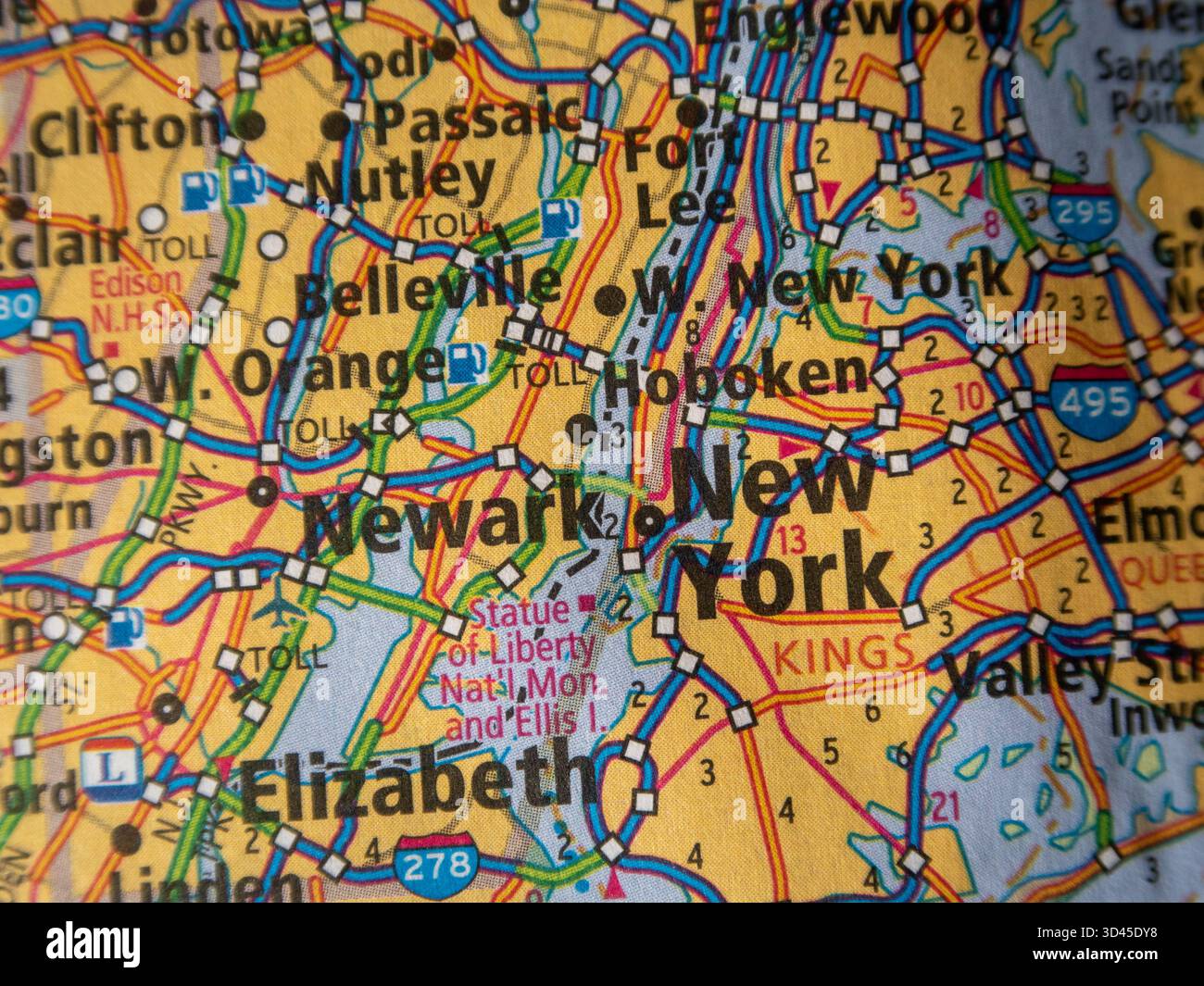 New York City and Northern New Jersey Metropolitan Road Network Map ...