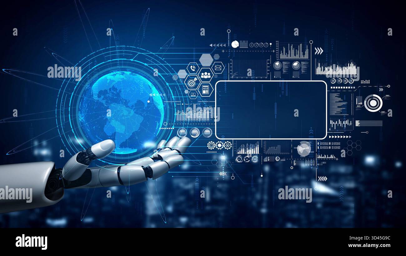 Data analytics and big data strategy for real-time analytics, predictive data modeling, business intelligence analytics, and data-driven decision Stock Photo