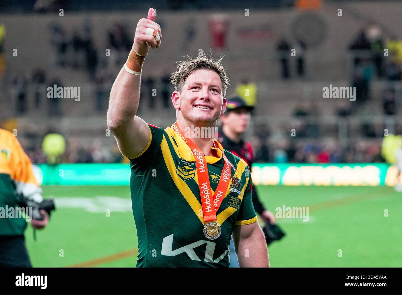 LEEDS, ENGLAND - November 8: Harry Grant of Australia with a thumbs up ...