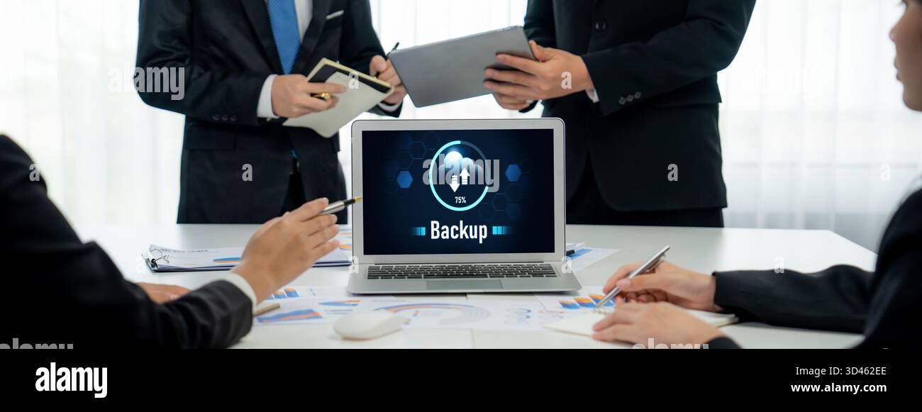 Backup Storage Data Internet Technology Business concept. Database storage cloud technology file data transfer sharing, cyber, big data information Stock Photo